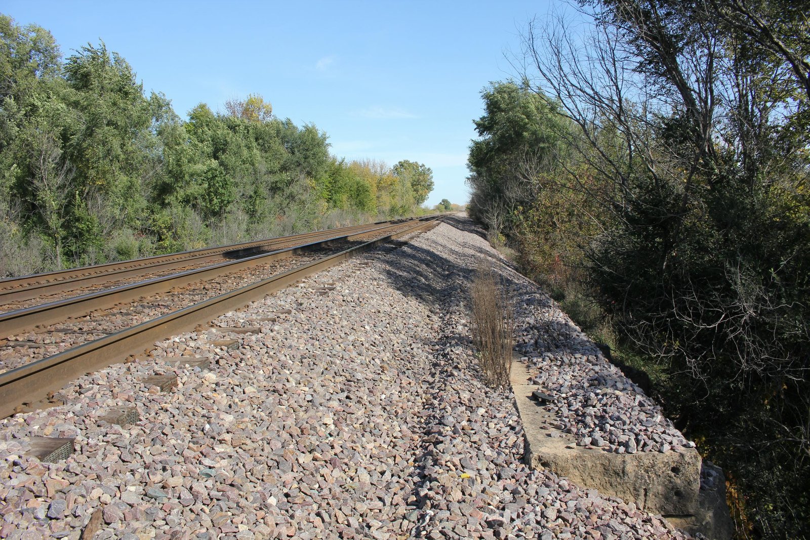 Looking east
